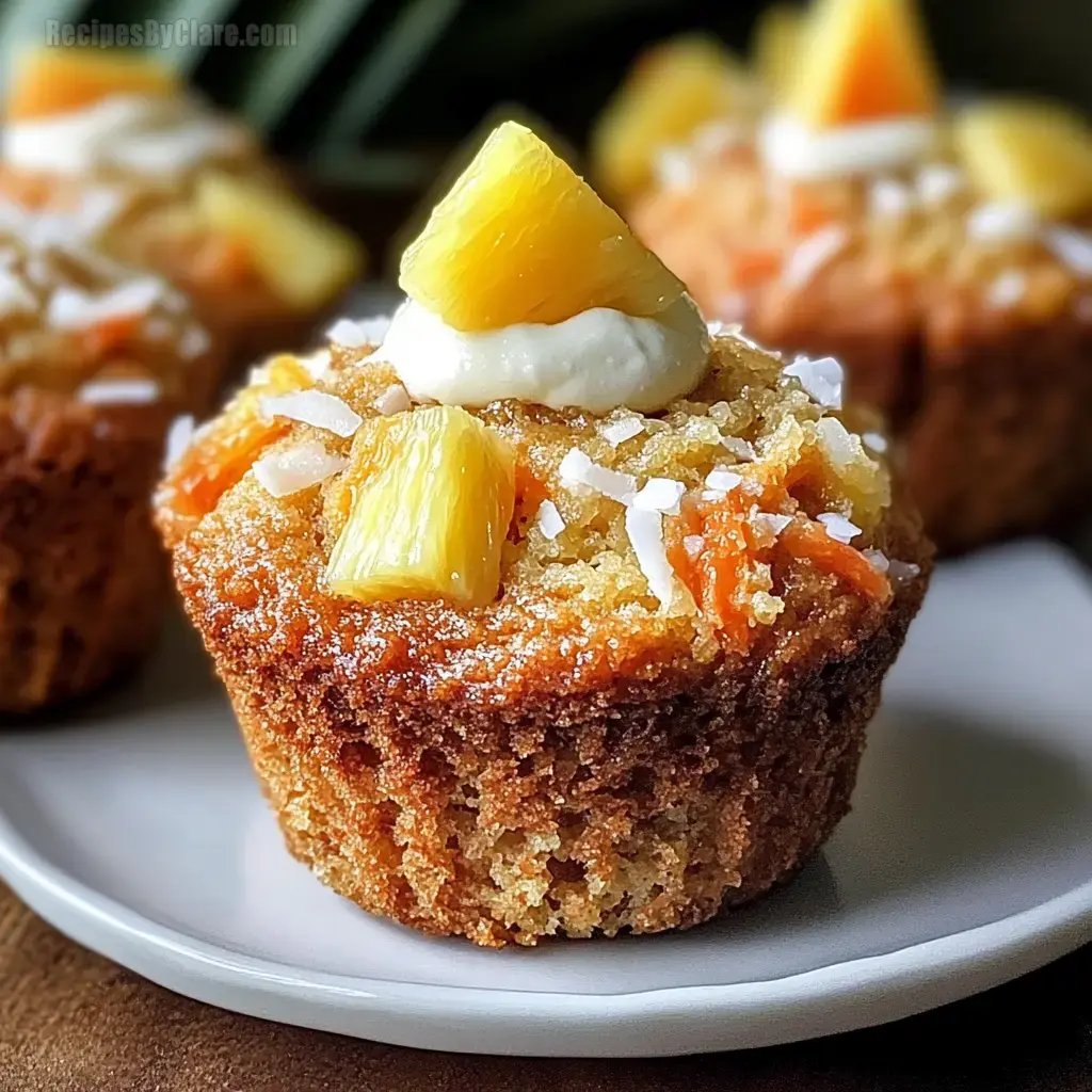 Hawaiian Pineapple Carrot Muffins