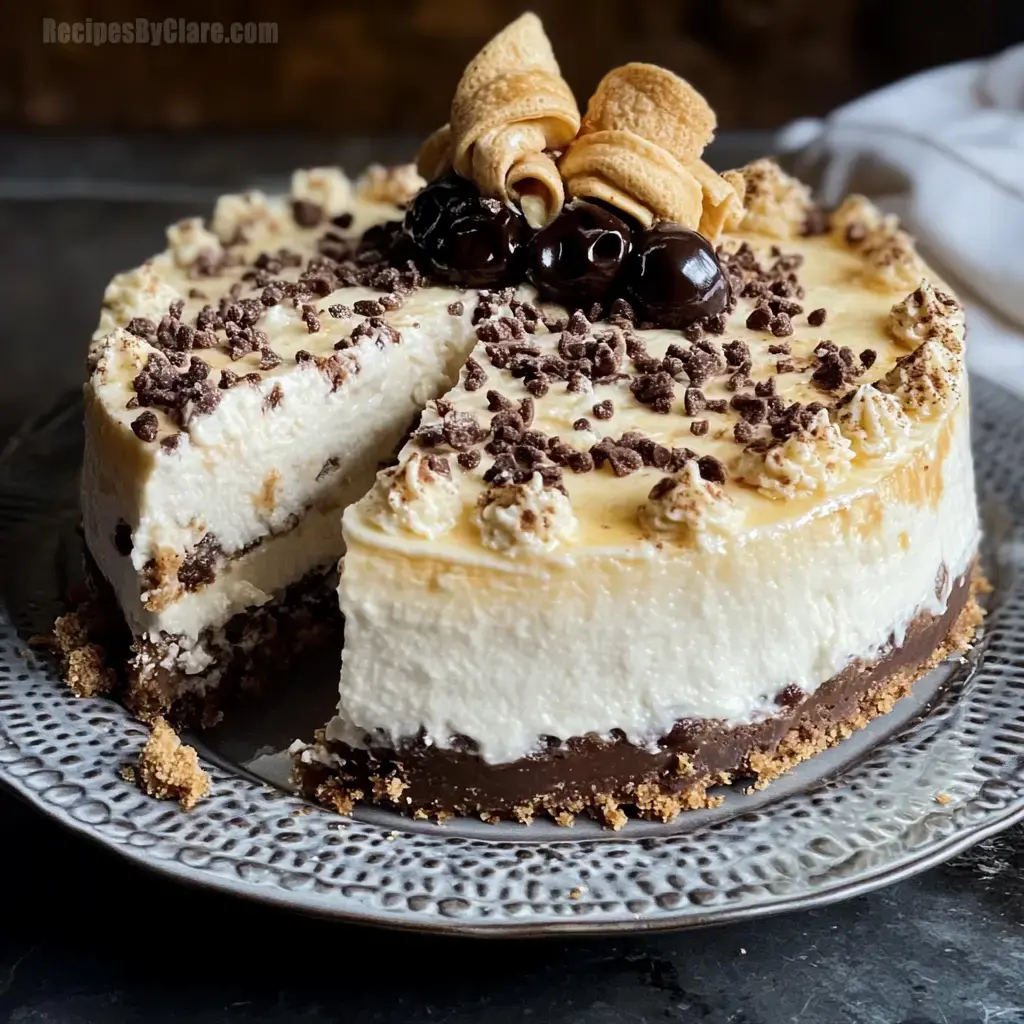 Homemade Cannoli Cheesecake