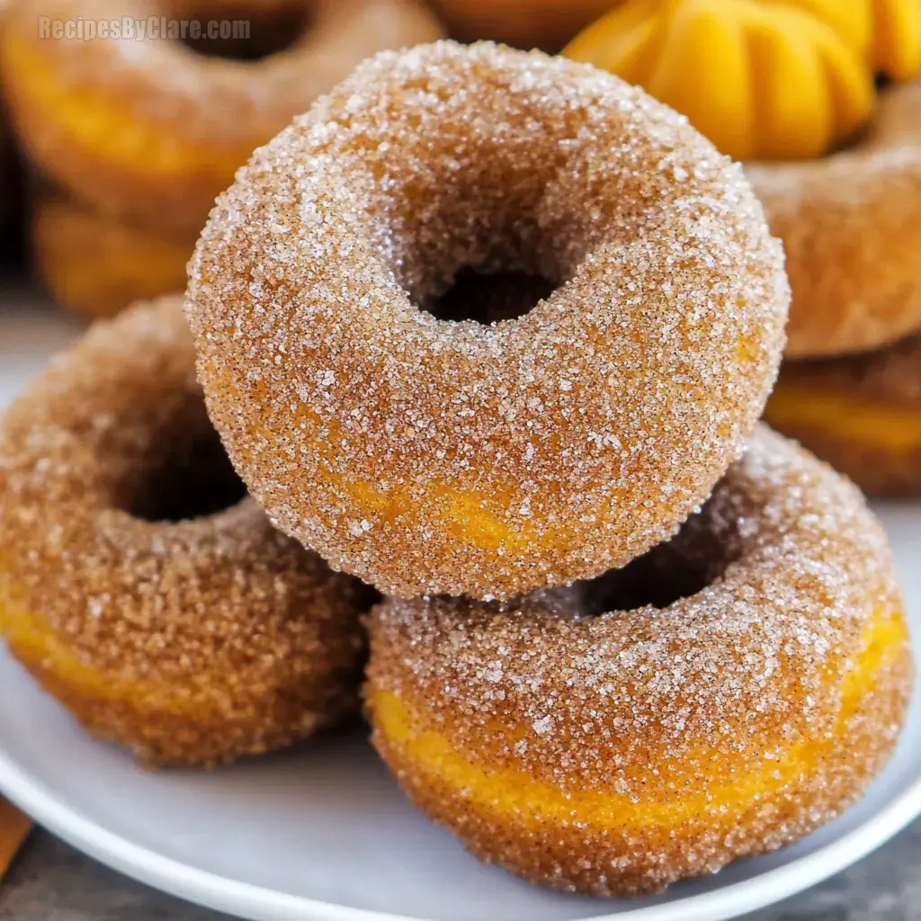 Pumpkin Cinnamon Sugar Donuts