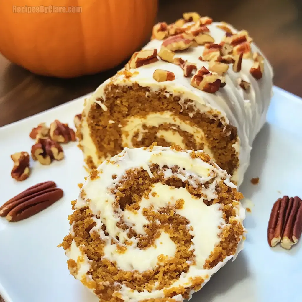 Pumpkin Roll With Cream Cheese Filling