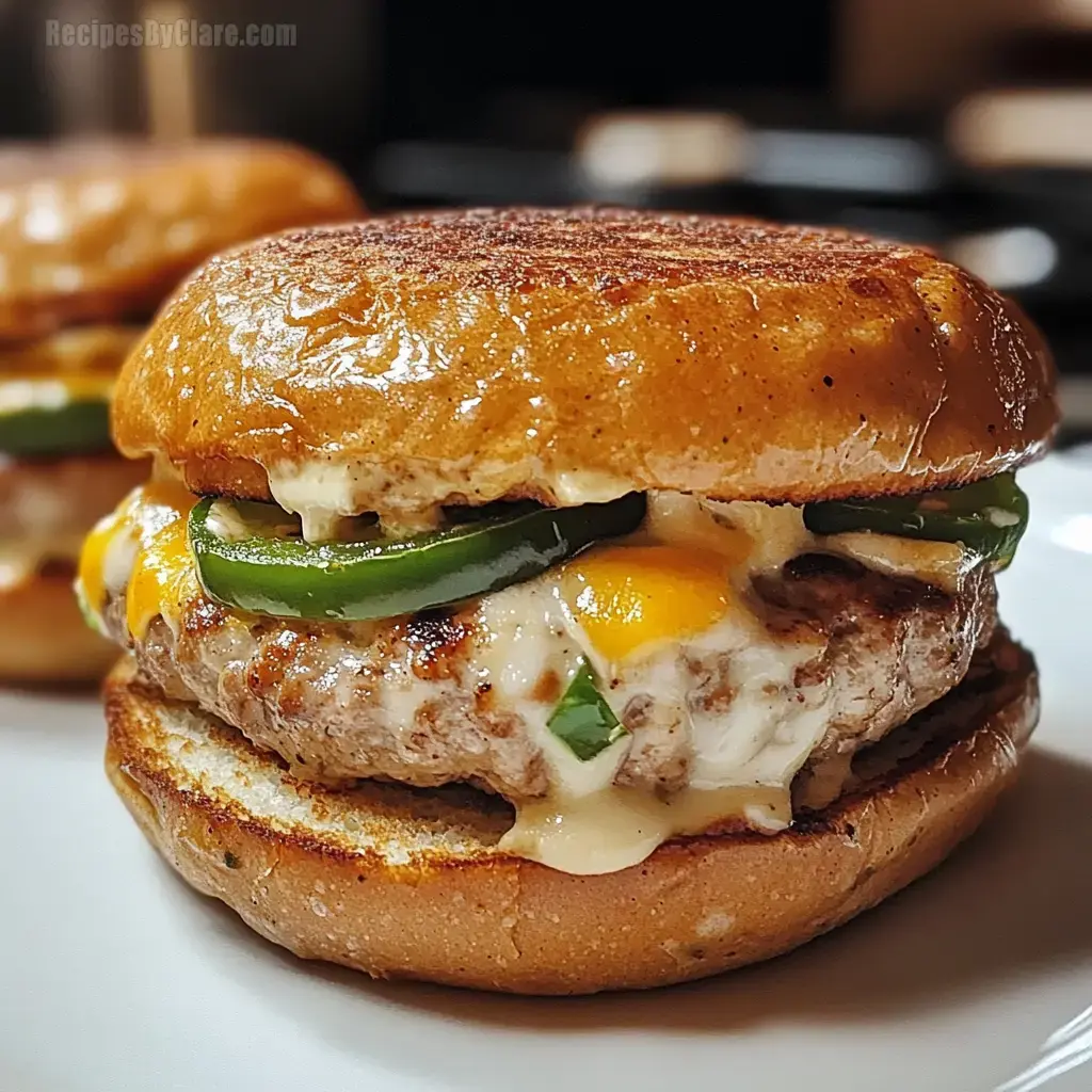 Jalapeño Popper Turkey Burgers