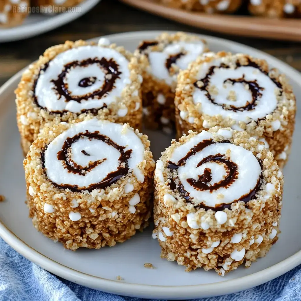 S’mores Rice Krispies Treats Pinwheels