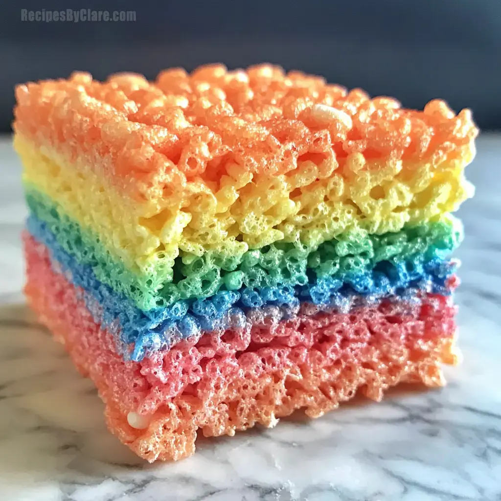 Rainbow Rice Krispie Treats