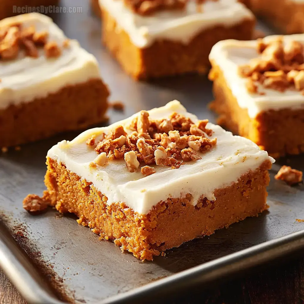 Pumpkin Bars with Cream Cheese Frosting