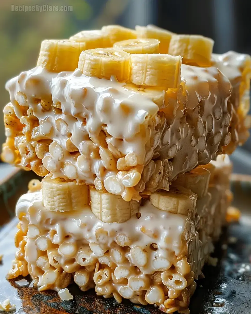 Banana Pudding Rice Krispie Treats