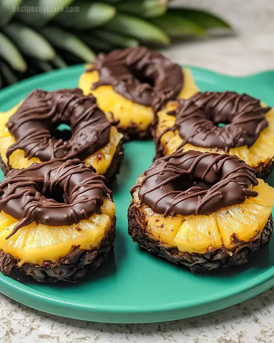 Chocolate-Covered Pineapple Bites