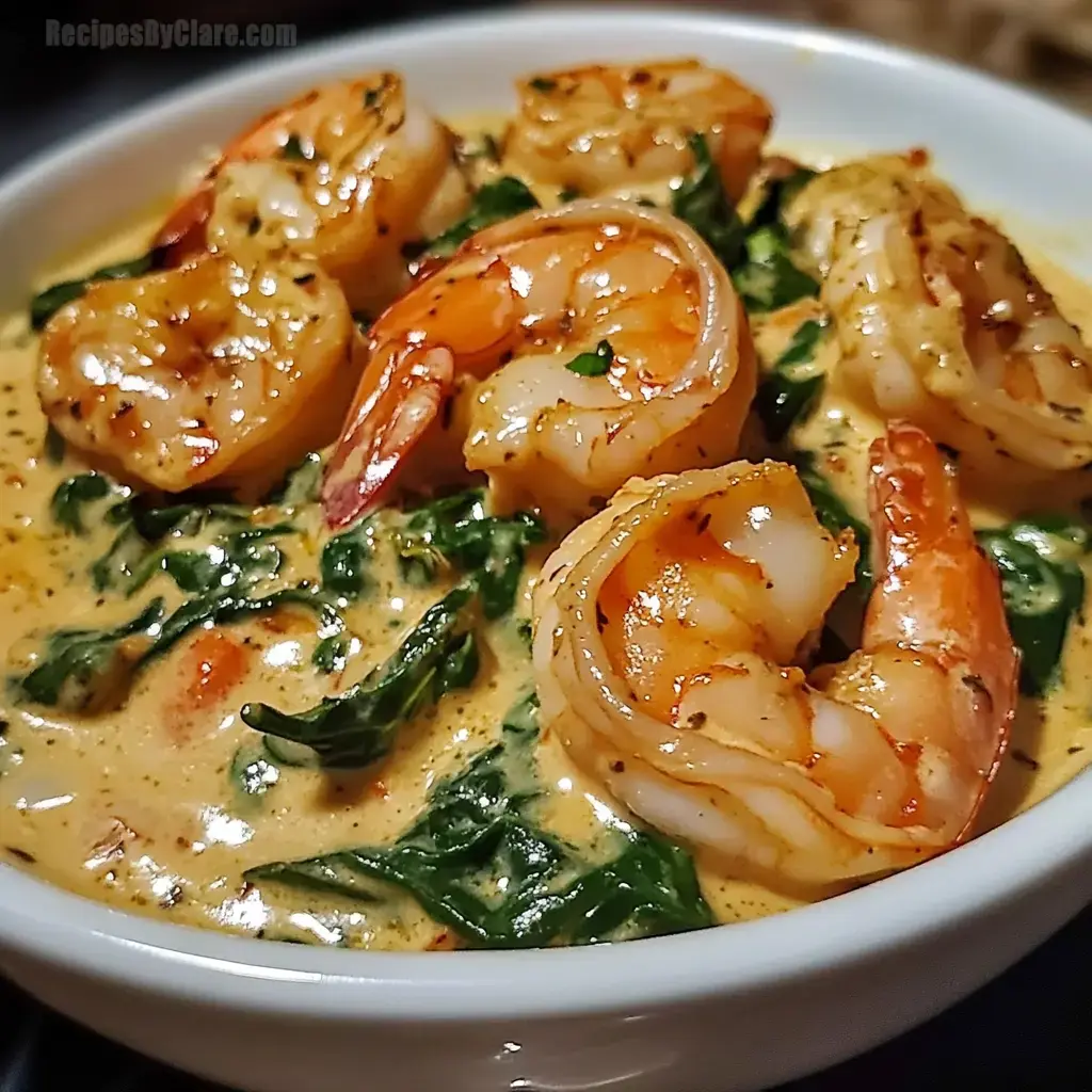 Creamy Shrimp and Crab Spinach