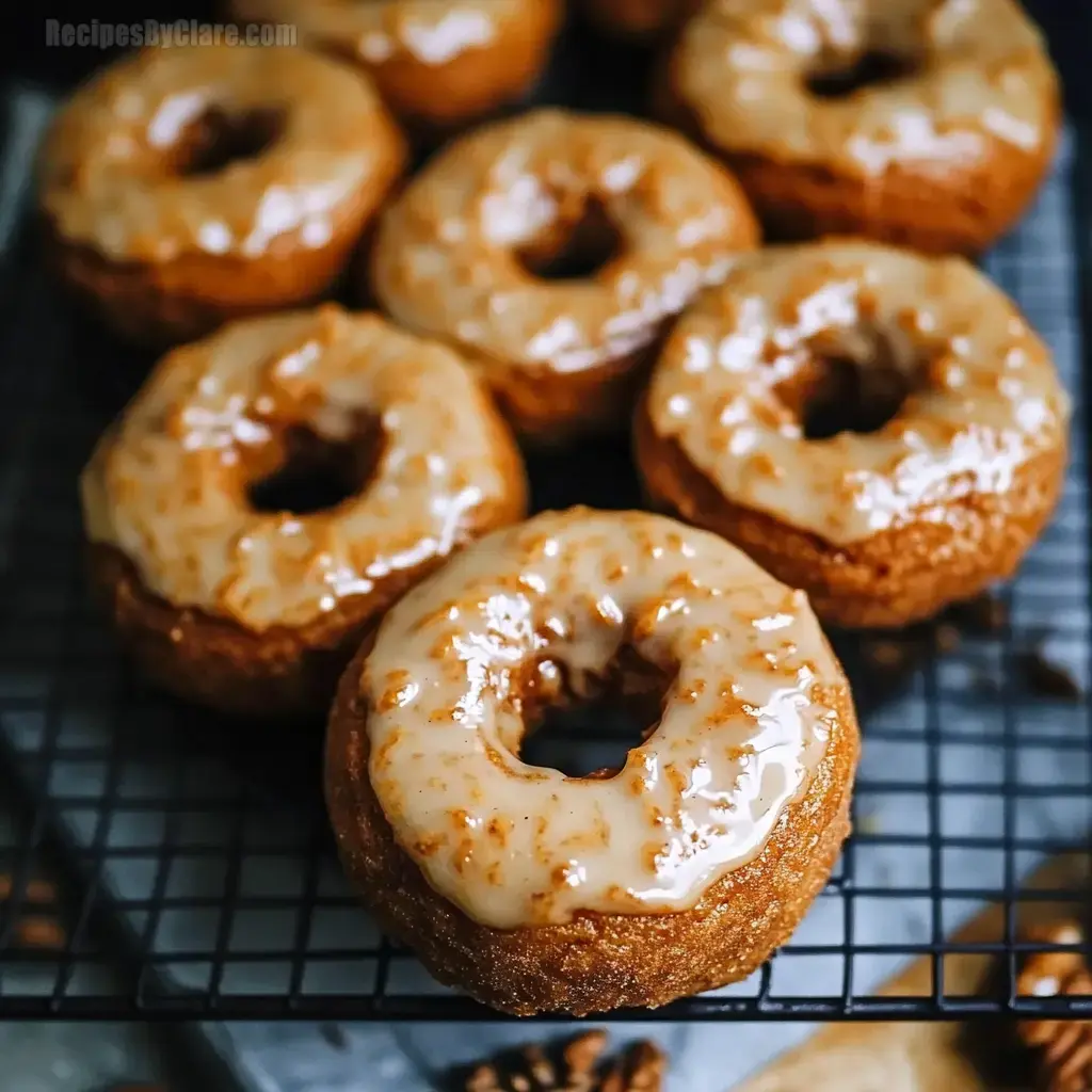 Baked Pumpkin Donuts with Maple Glaze