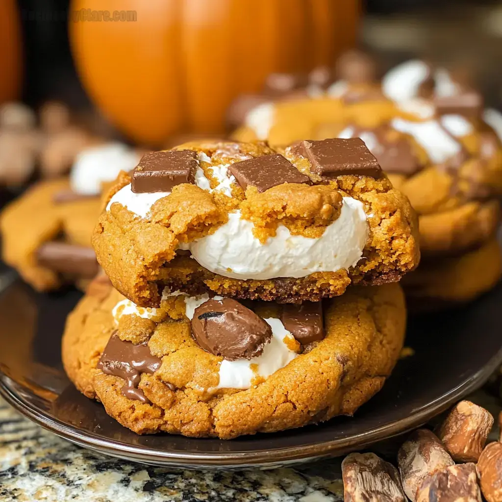 Pumpkin S'mores Cookies