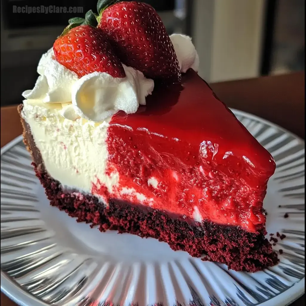 Red Velvet Strawberry Cheesecake