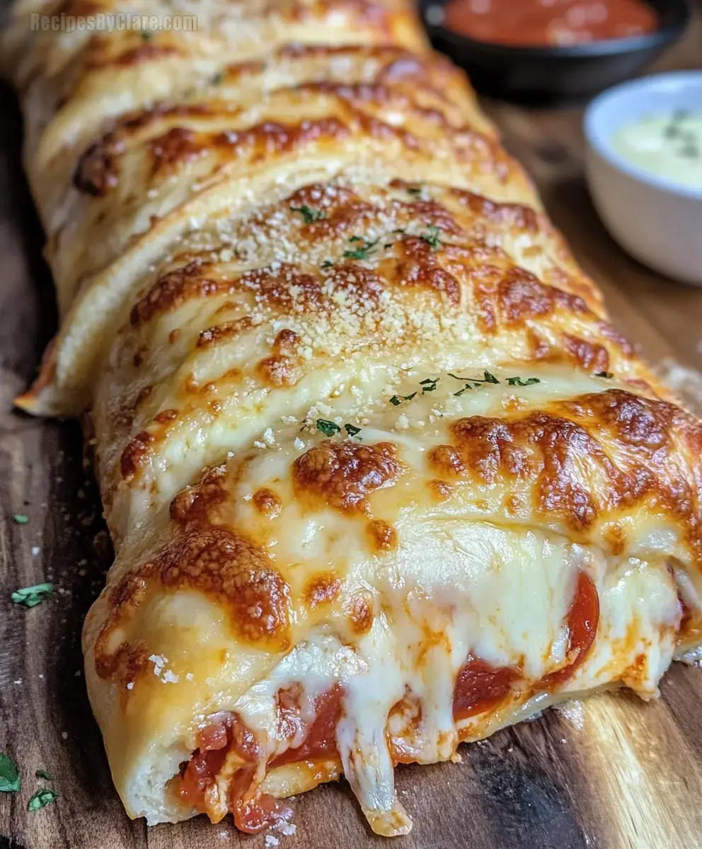 Tremendous Cheesy Pepperoni Stromboli