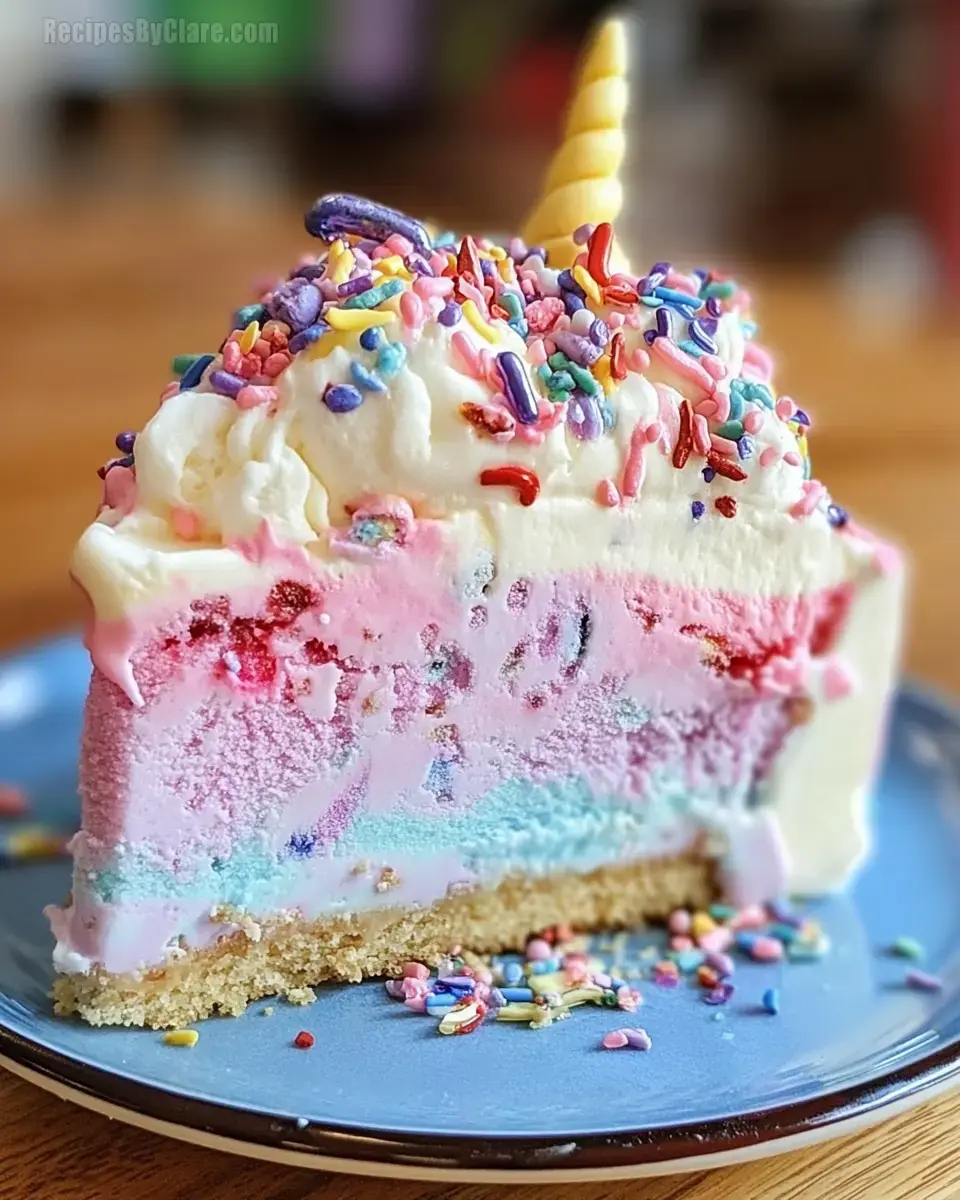 The Ultimate Unicorn Ice Cream Cake