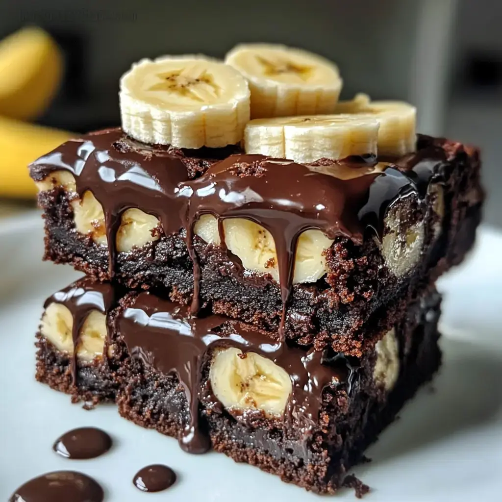 Chocolate Covered Banana Brownies