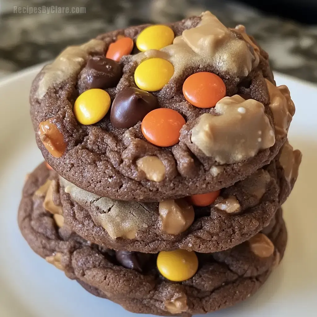 Chocolate Reese’s Pieces Cookies