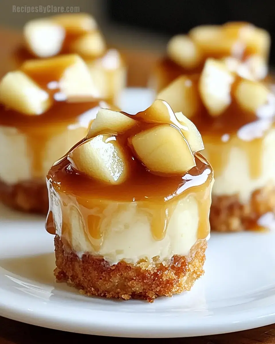 Mini Caramel Apple Cheesecakes