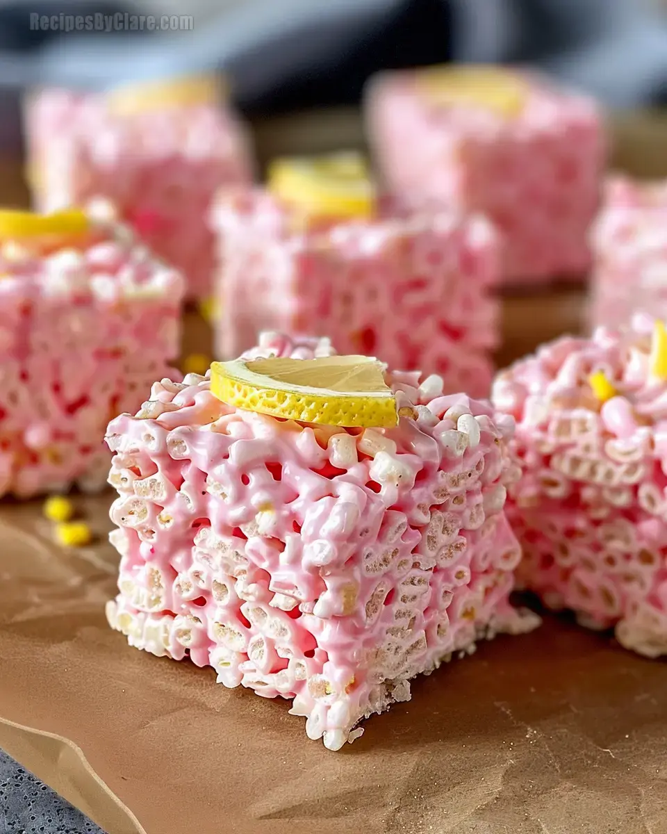 Pink Lemonade Rice Krispie Treats