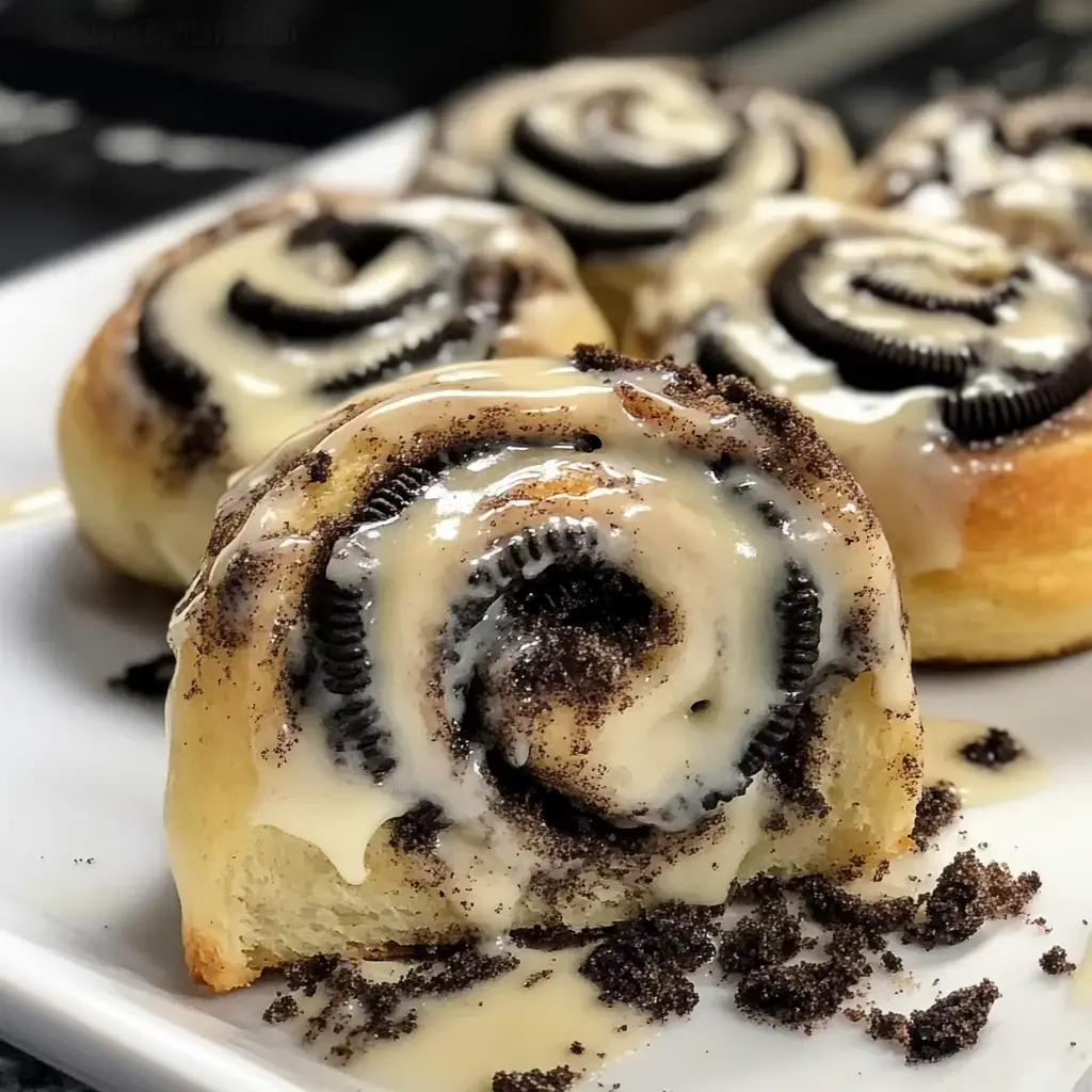 Oreo Stuffed Cinnamon Rolls