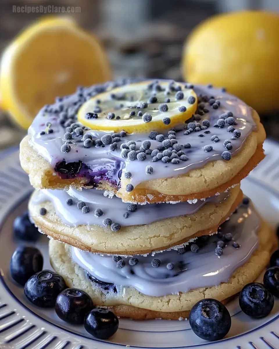 Blueberry Lemon-Frost Cookies