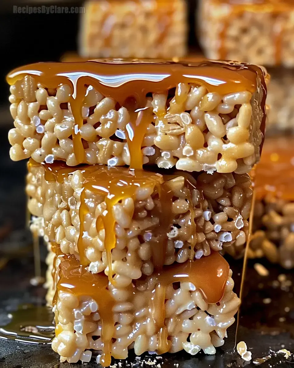 Salted Caramel Rice Krispie Treats