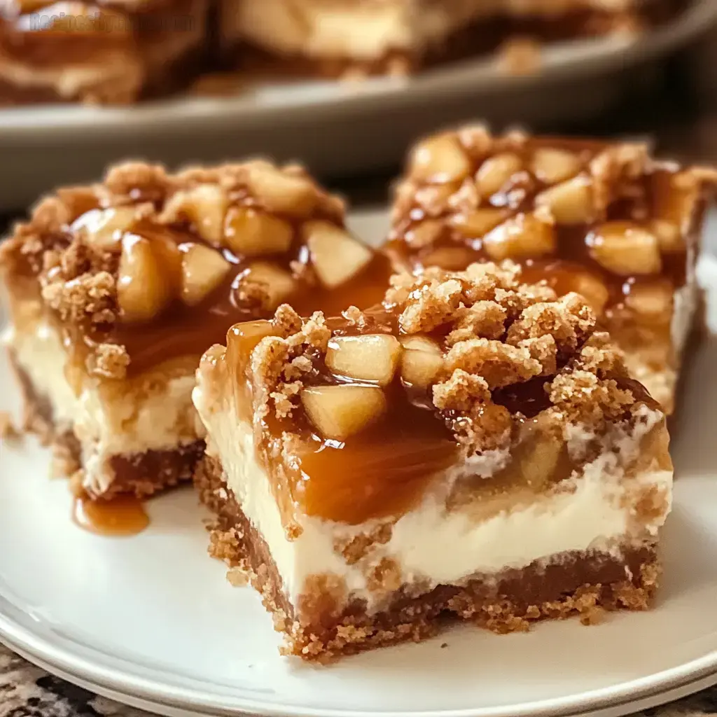 Caramel Apple Cheesecake Bars