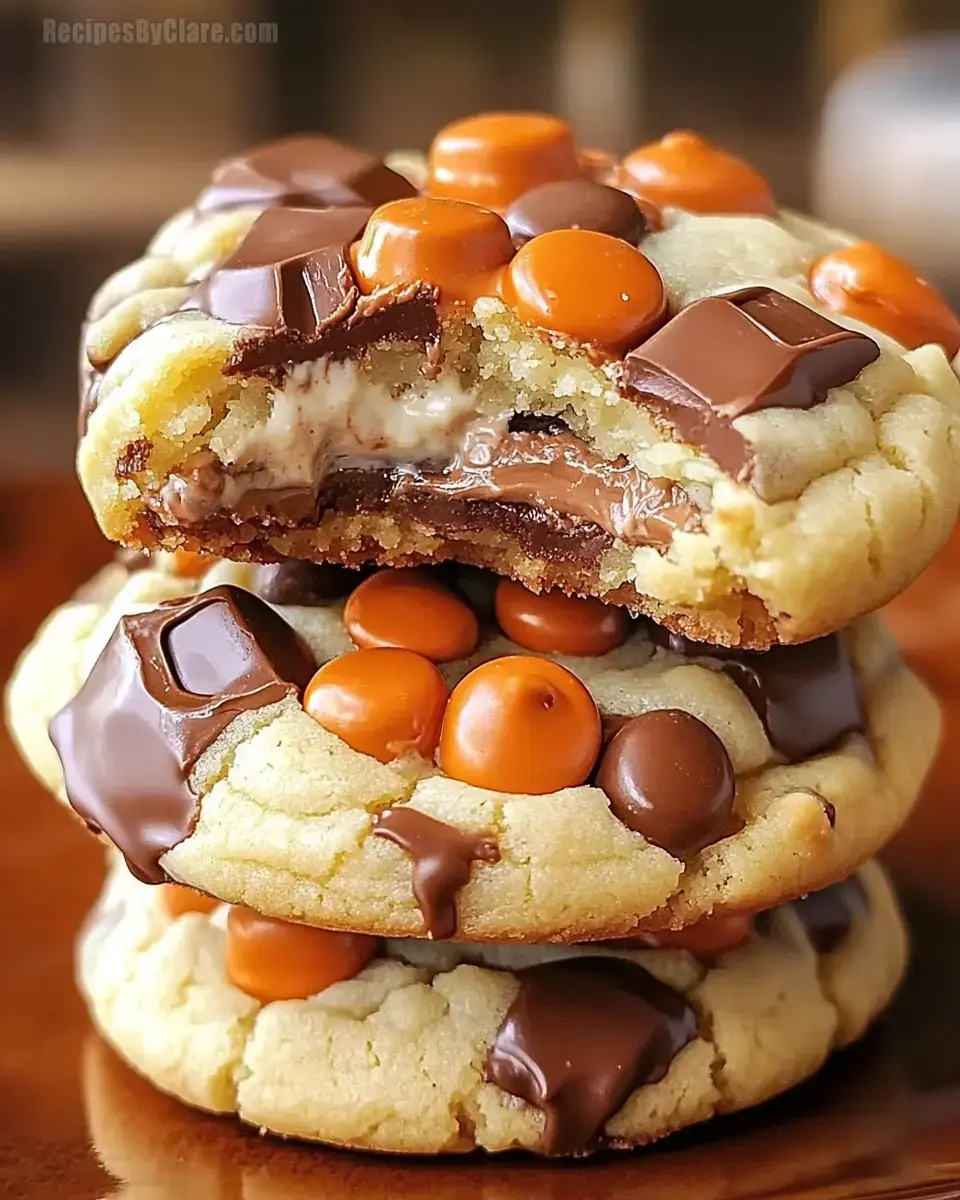 Gooey Reese's Cheesecake Cookies