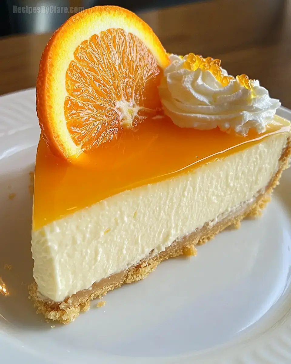 Refreshing Whimsical Orange Cheesecake