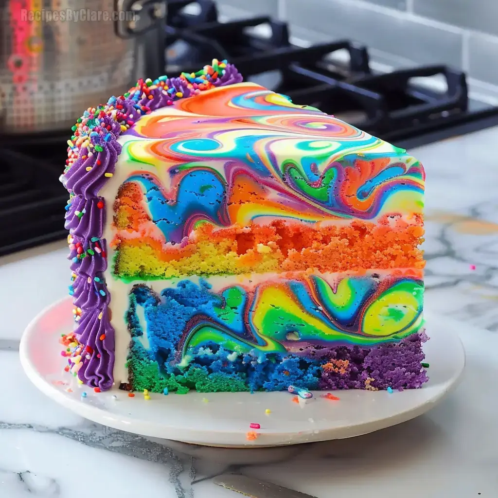 Rainbow Marble Cake