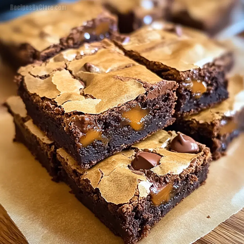 Caramel Chocolate Chunk Brownies