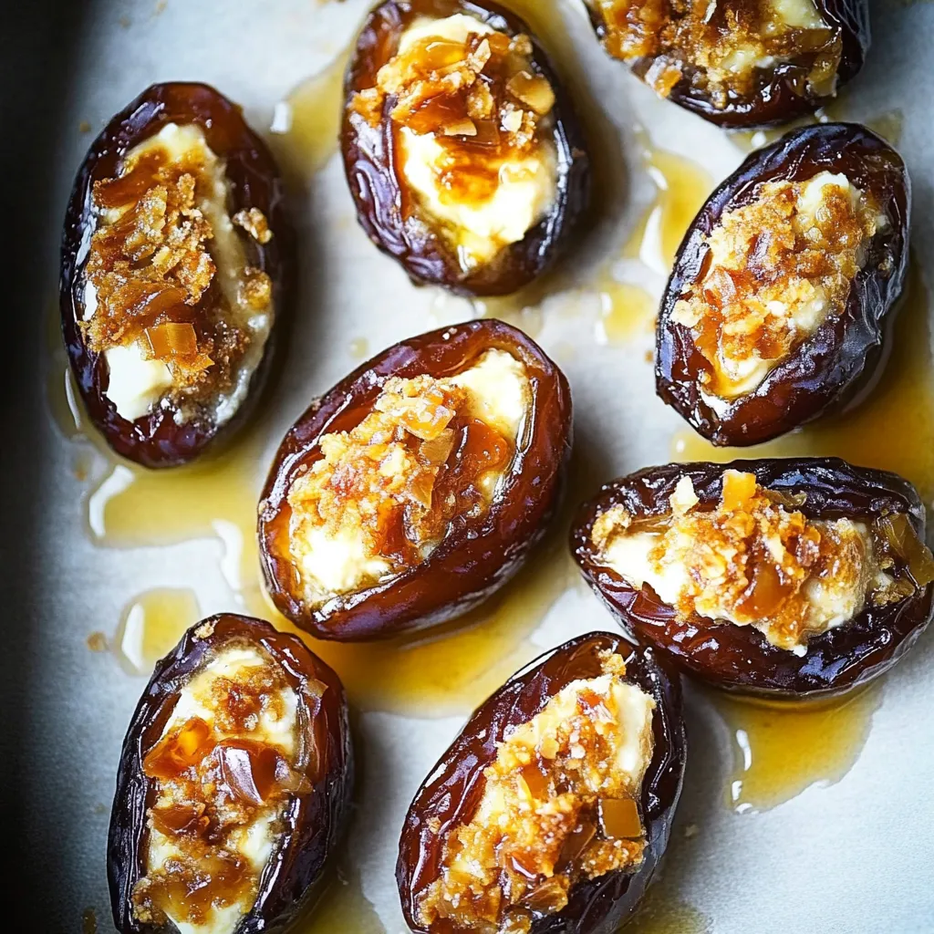 Mascarpone Stuffed Dates with Maple Drizzle