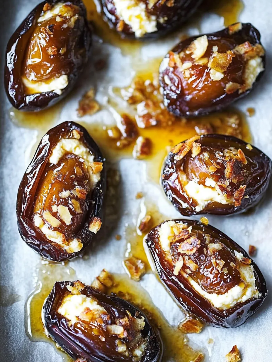 Mascarpone Stuffed Dates with Maple Drizzle Recipe