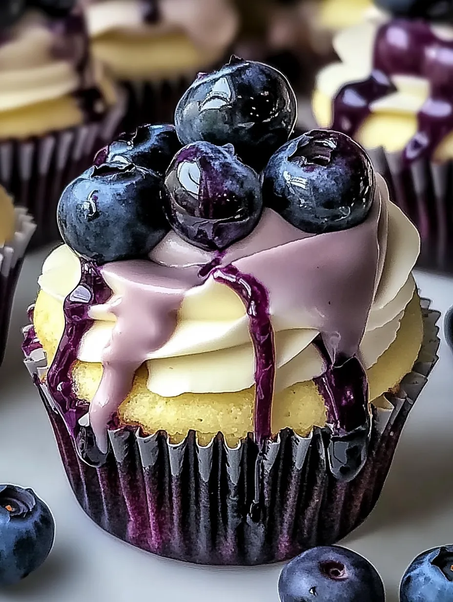 Easy White Chocolate Blueberry Cheesecake Cupcakes Recipe