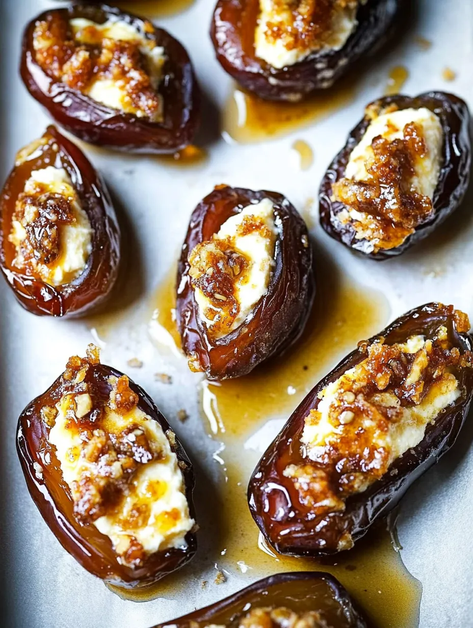 Easy Mascarpone Stuffed Dates with Maple Drizzle