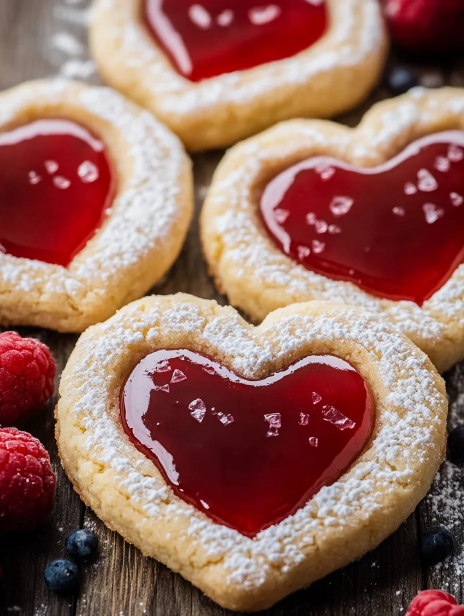 Heart-Shaped Thumbprint Cookies for Valentine’s Day