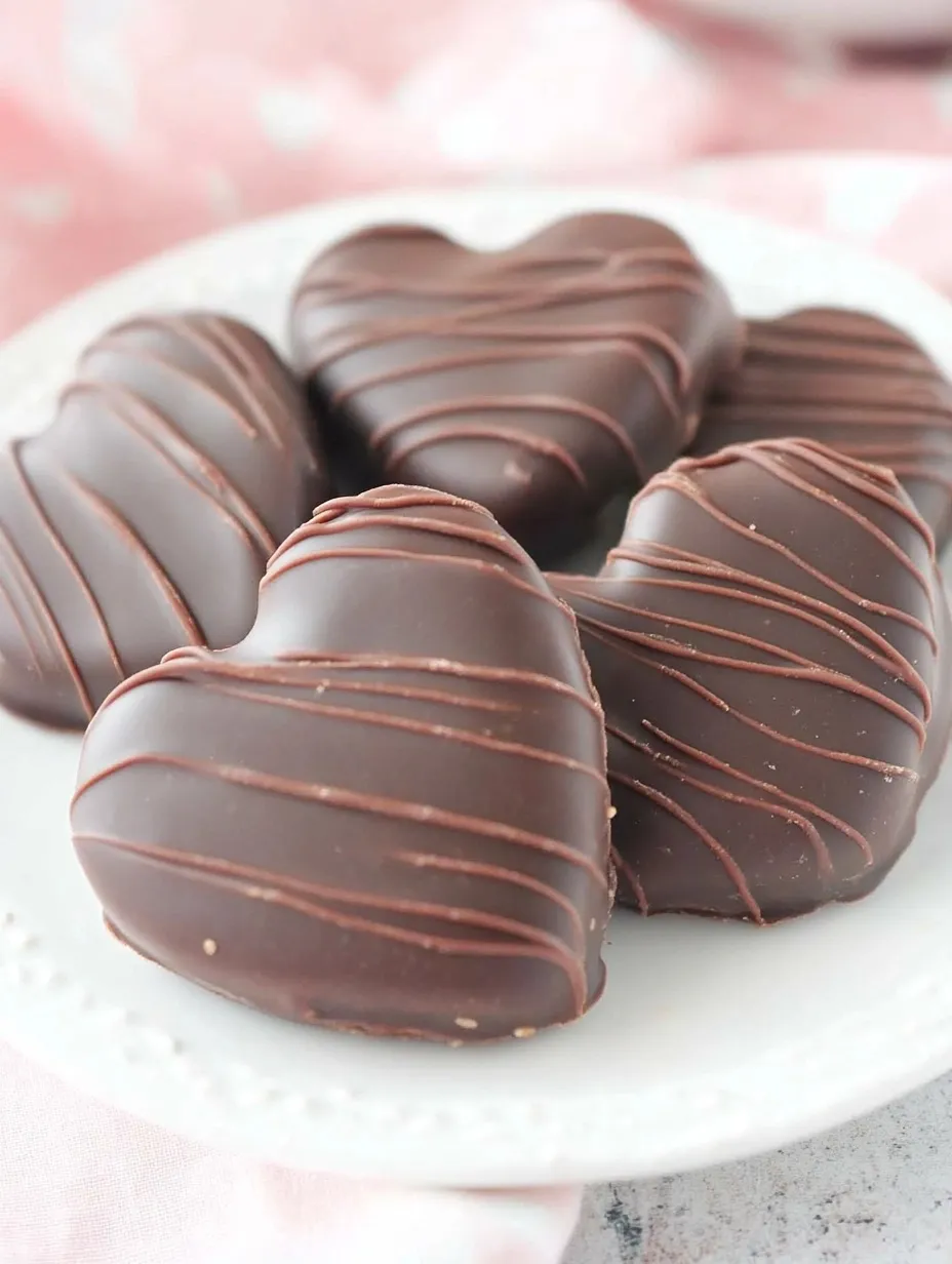 Chocolate Covered Peanut Butter Hearts Valentine’s Day Treat