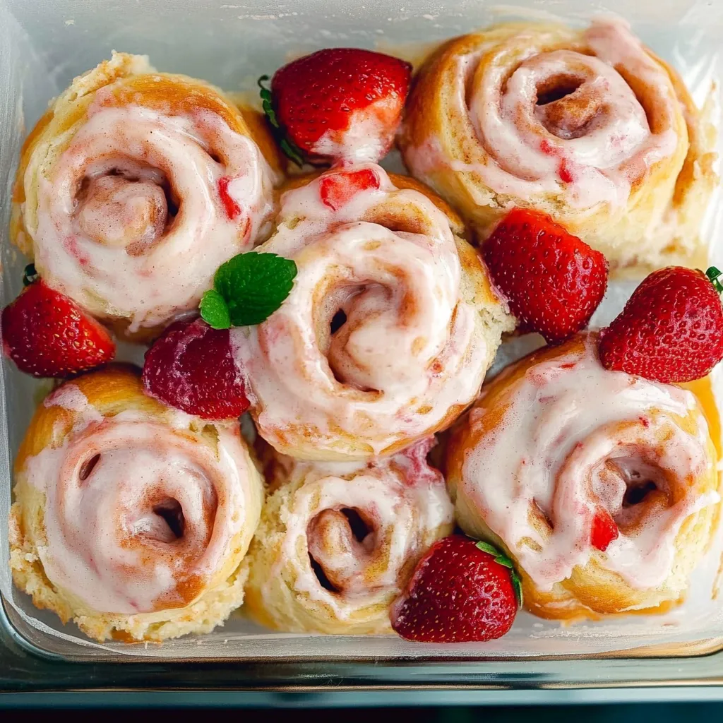 Strawberry Cinnamon Rolls