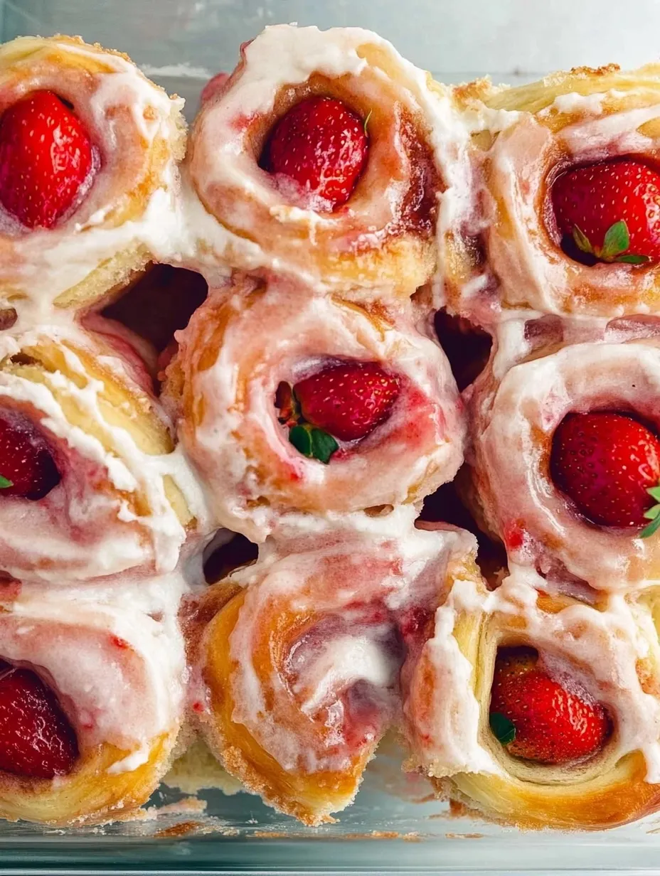 Homemade Strawberry Cinnamon Rolls