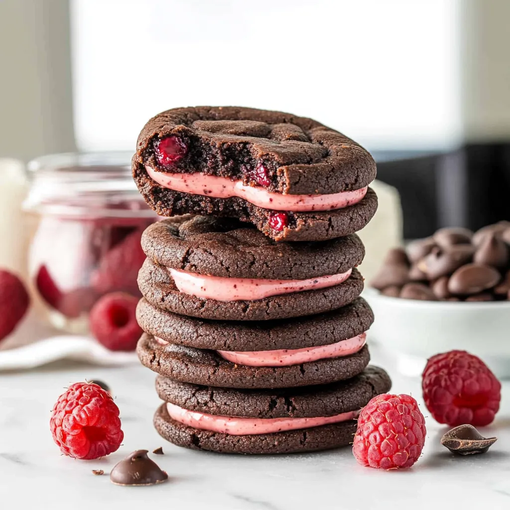 Chocolate Raspberry Sandwich Cookies