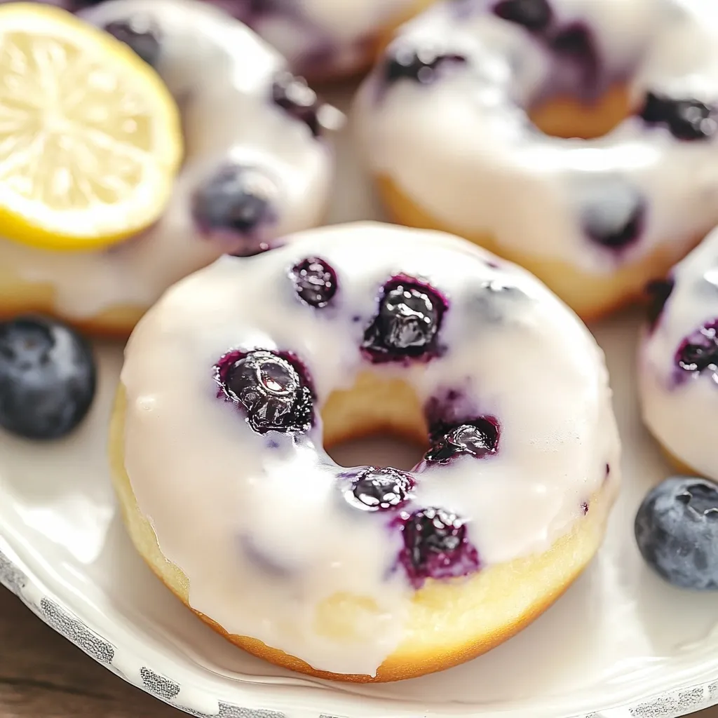 Baked Lemon Blueberry Donuts