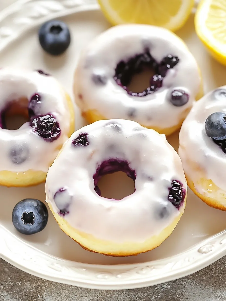 Homemade Baked Lemon Blueberry Donuts Recipe