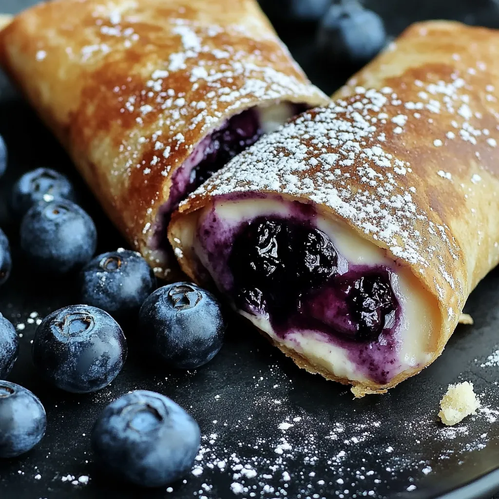 Easy Blueberry Cheesecake Chimichangas Recipe - Recipes by Clare