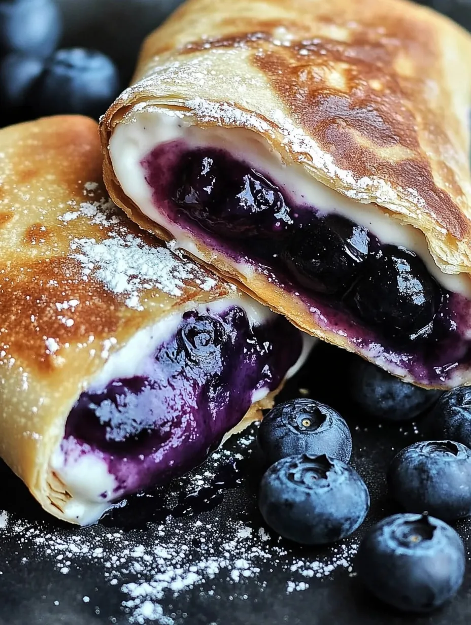 Homemade Blueberry Cheesecake Chimichangas