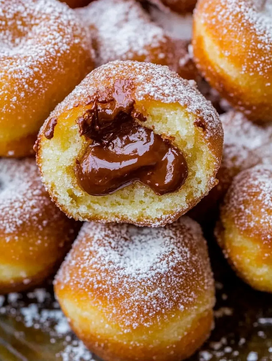 Homemade Nutella Filled Donuts