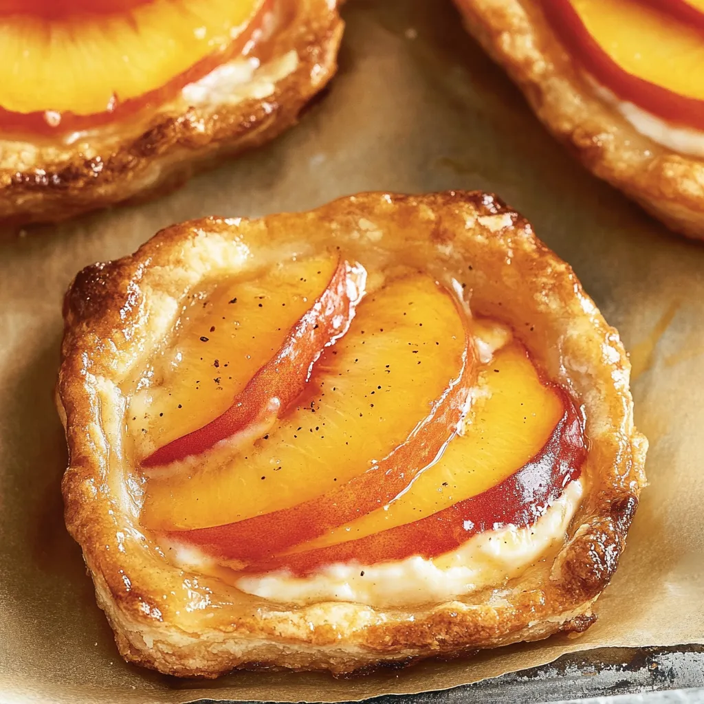 Mini Peach and Cream Cheese Tarts