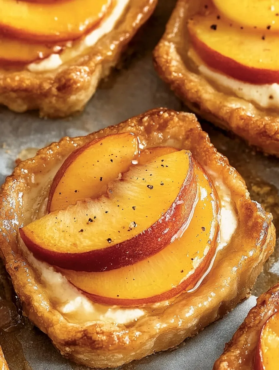 Easy Peach and Cream Cheese Mini Tarts