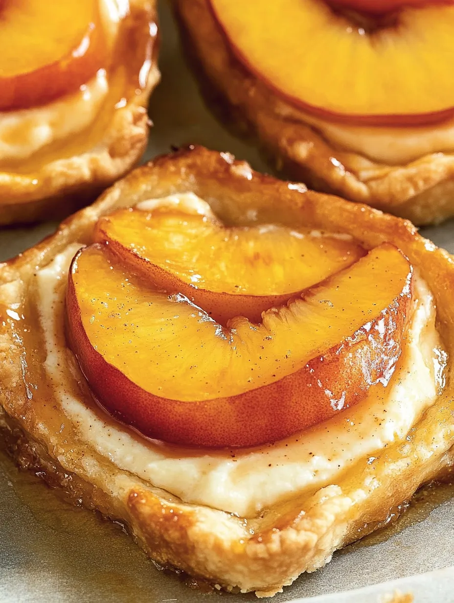 Peach and Cream Cheese Mini Tarts Homemade