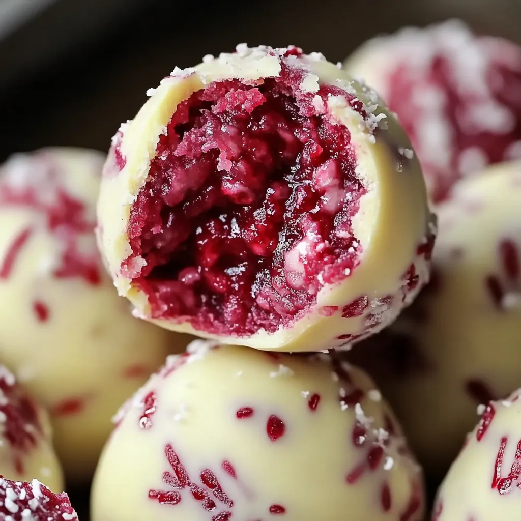 White Chocolate Raspberry Cheesecake Balls