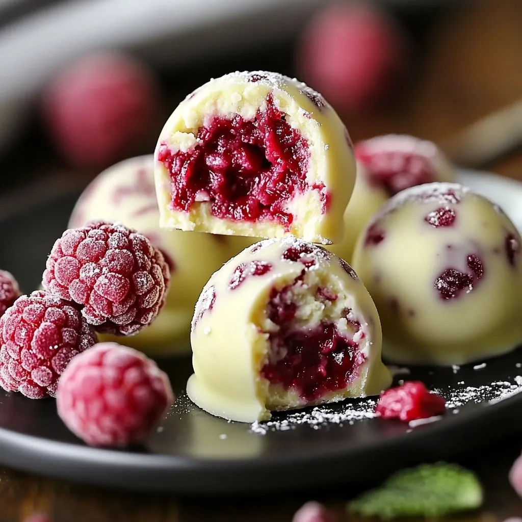 White Chocolate Raspberry Cheesecake Balls Recipe