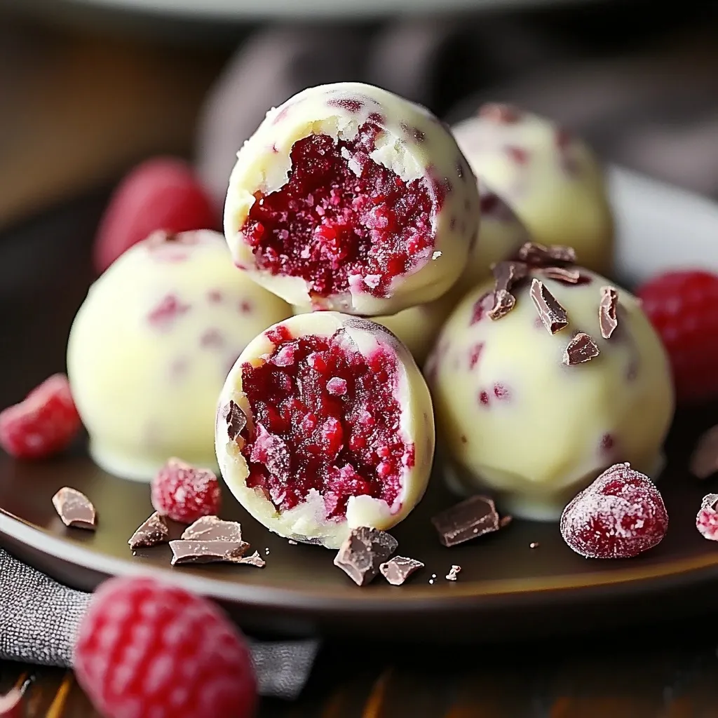 Easy White Chocolate Raspberry Cheesecake Balls