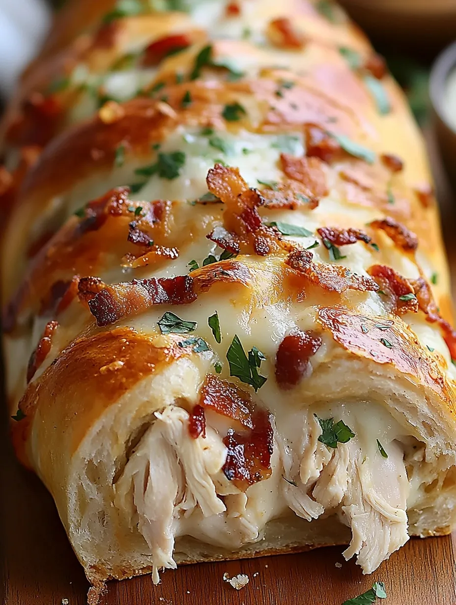 Chicken Bacon Ranch Stromboli