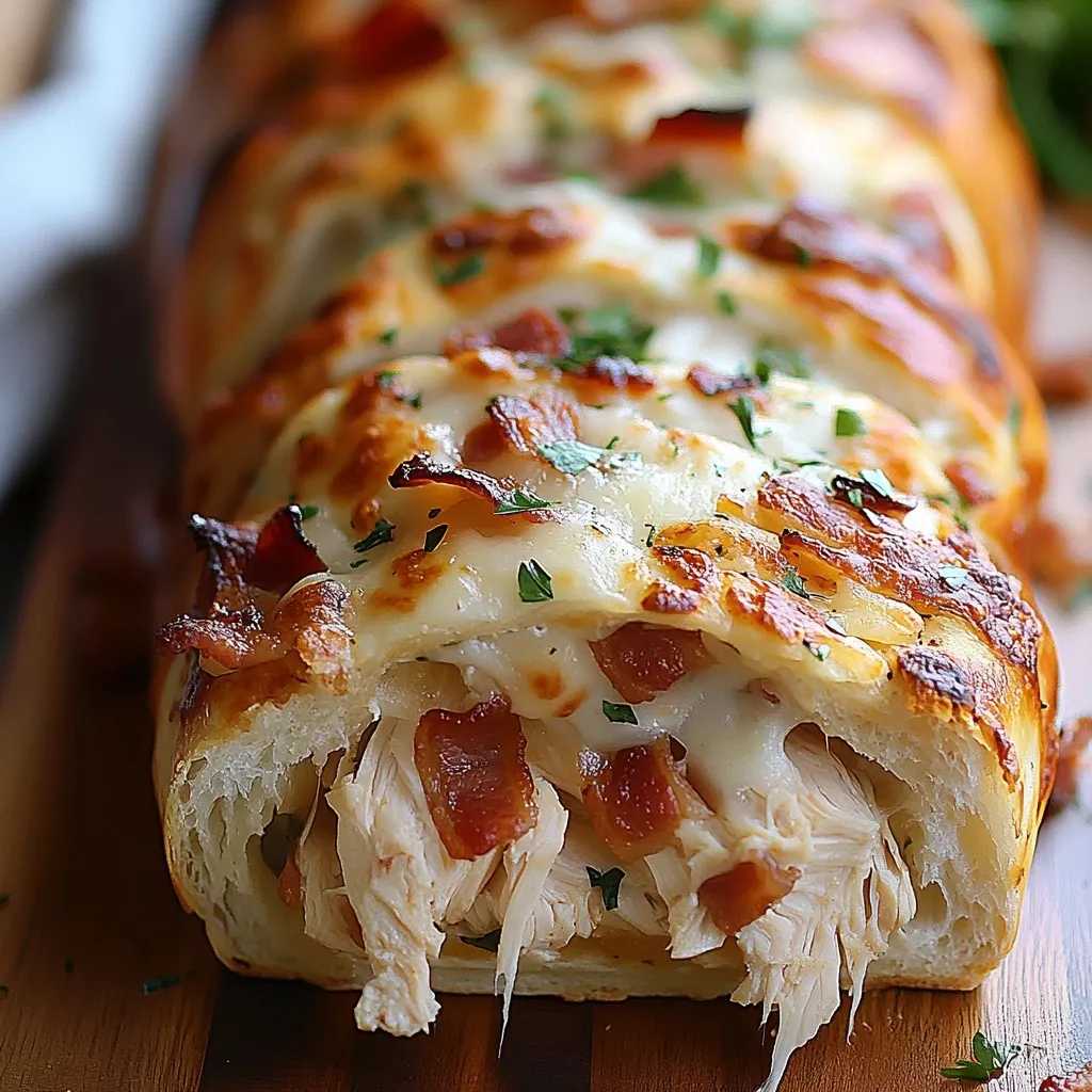 Easy Chicken Bacon Ranch Stromboli